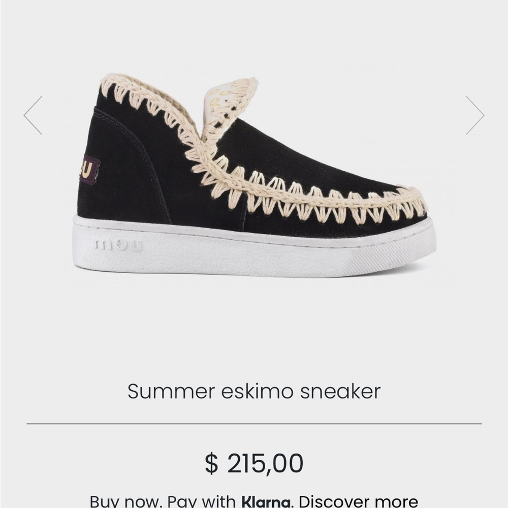 Mou eskimo suede black sneaker 
Size 40